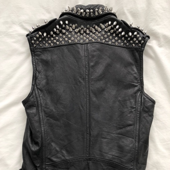 Burberry Prorsum SS11 Studded Leather Biker Vest - Picture 5 of 12